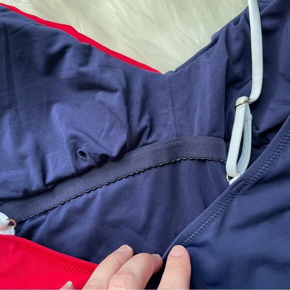 Enfasis One Piece Swimsuit Red White & Blue NWT - Picture 4 of 6